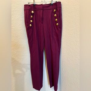 Straight Leg Ponte Knit Pant in Maroon - NWT